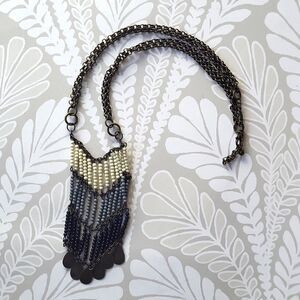 Vintage Bohemian Beaded Fringe Necklace